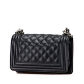 シャネル マトラッセ ボーイシャネル20 ココマーク チェーンショルダーバッグ ブラック キャビアスキン レディース CHANEL 【中古】